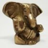 Hinduism Statues & Figures~Brass Antique Finish Ganesh w/ Big Ears Statue 2"H
