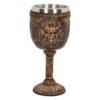 Magicun Giftware~Norse God Odin Goblet Valhalla Viking Myth Chalice Bronzed Wine Cup Gift Decor