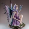 Fairy Collection~Purple Fairy With Two Baby Dragons Figurine Statue 11" Wingspan New In Box!