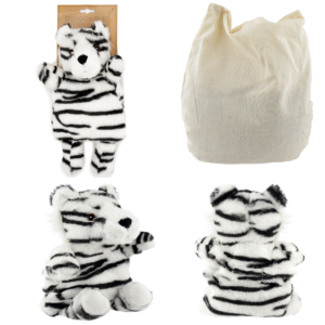 Collectable Design~SNOW TIGER Microwavable Snuggables Plush Wheat and Lavender Heat Pack
