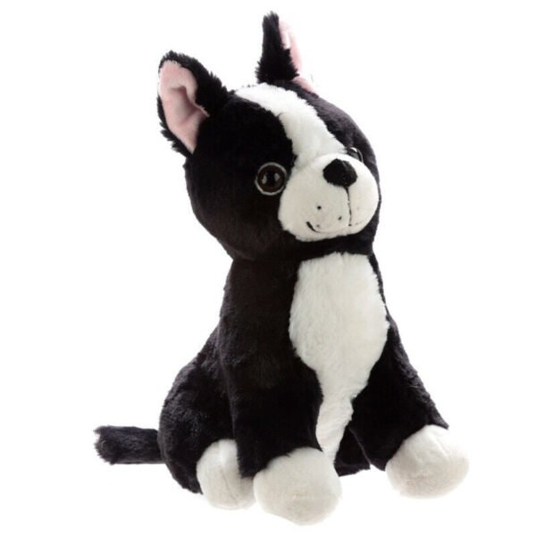 Home Decor~Cute Black and White Dog Plush Door Stop -Weighted Animal Shaped Filled Doorstop