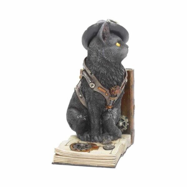 Magicun Giftware~Purring Pioneer Steampunk Katze Figur Bücherstütze Dekor Geschenk
