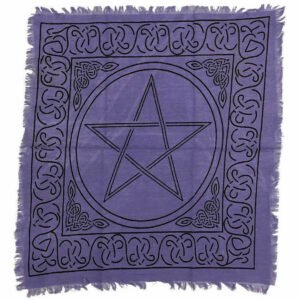 s-l1600_c8bb8958-3a4d-4939-af79-c955d11e6aea Witchcraft~Purple Black Pentagram Pentacle Cotton Altar Tarot Cloth 18" X 18"