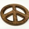 Wicca & Paganism~4" Peace Altar Tile, Wooden Carved and Stained (Wicca Pagan)
