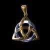Magicun Talisman~Magicun ~Amulet Celtic Triquetra Trinity Force Power Ancient Silver + Gilding