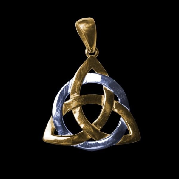 Magicun Talisman~Magicun ~Amulet Celtic Triquetra Trinity Force Power Ancient Silver + Gilding