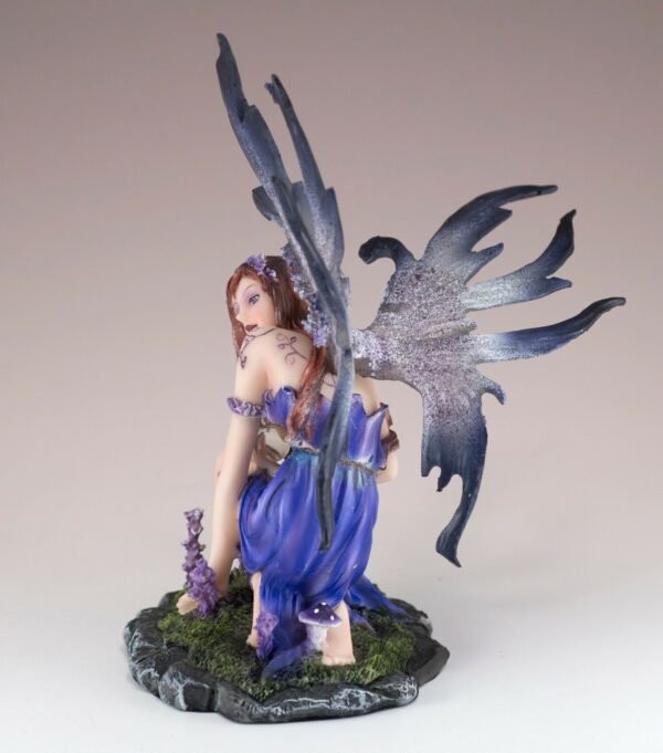 Fairy Collection~Purple Fairy Figurine Statue With Crystal Ball 7.25" High Resin New In Box