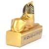 Home Decor~Gold Egyptian Sphinx Figurine On Hieroglyphic Base Ancient Decorative Ornament