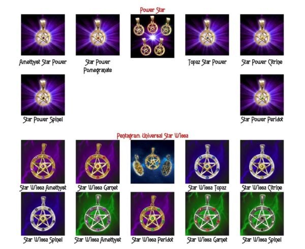 Magic Talisman~Amulet Pentacle Pentagram Star Amethyst Star Power - Wiccan magic
