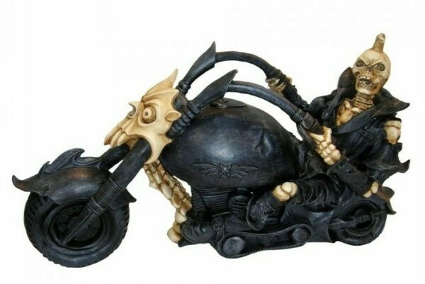Magicun Giftware~Nemesis Hell Rider Skelett Auf Motorrad Figur 30cm Gothic Punk Rock Geschenk