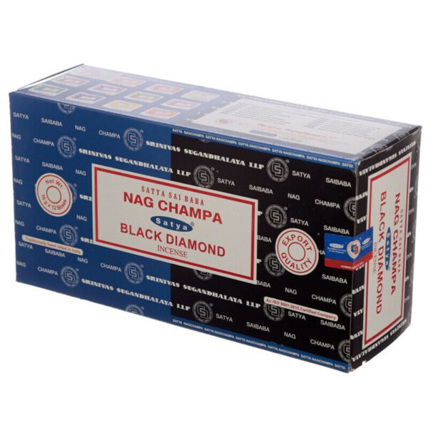 Home Fragrance~SATYA Sai BaBa Nag Champa & Black Diamond Incense Sticks 12 x 14 sticks