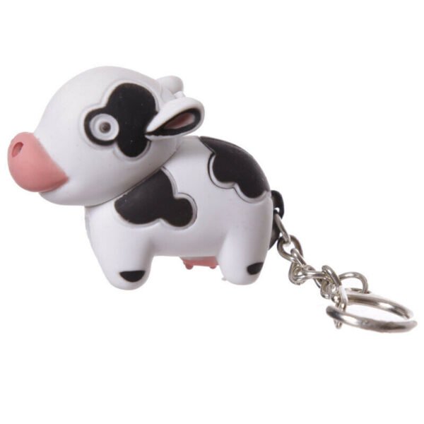 Collectable design~Novelty Cute LED Farmyard Keyring Cow Pig Gift