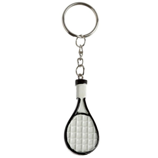 Collectable design~Tennis Player Keyring Keychain Tennis Ball Racquet Game Gift Novelty