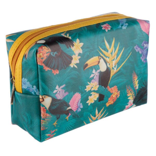 Collectable Design~Tropical Toucan Design Handy PVC Make Up Toiletry Wash Bag