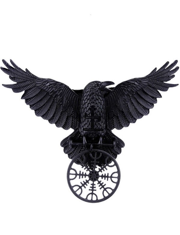 Restyle HELM OF AWE RAVEN Hair Barrette ,Black