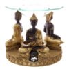 Home Fragrance~Decorative Gold and Brown Thai Buddha Oil Burner with Dish