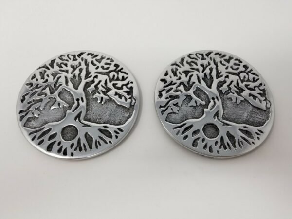 Home Fragrances ~Tree of Life Design 4-3/4" Stick Cone Incense Burner Ash Catcher Hot Plate 2 pcs
