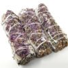 Palo Santo & Sage~White Sage & Purple "Royal" Lavender Flower Smudge Stick 4" (6 PACK)