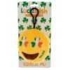 Collectable design~Plush Emoti Emotive Kissing & Irish Flag Clover Eyes Sound Ireland Keyring Gift