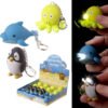 Collectable design~Cute LED Sealife Key Ring Dolphin Octopus Penguin