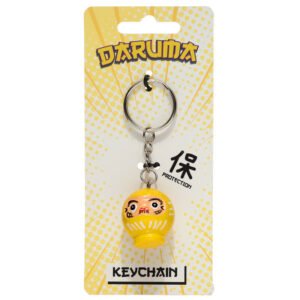 Collectable design~Novelty Collectable protection Yellow Japanese Daruma Doll Keyring
