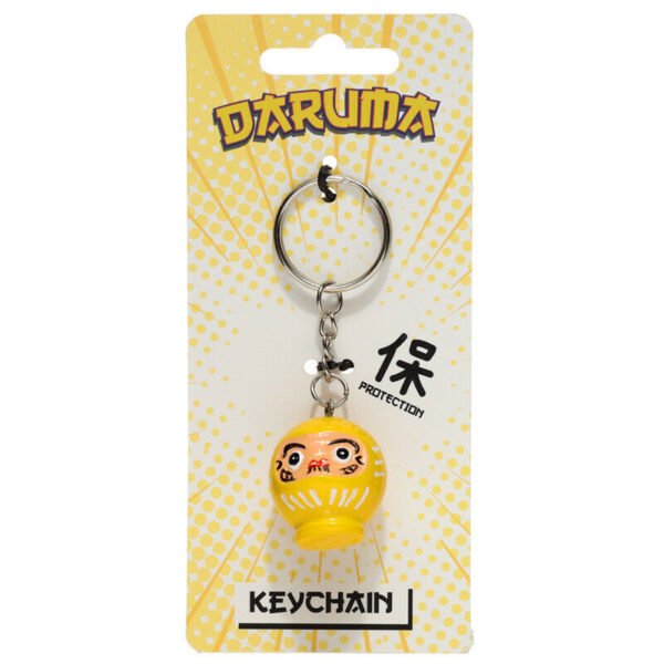 Collectable design~Novelty Collectable protection Yellow Japanese Daruma Doll Keyring