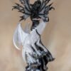 Fairy Collection~Large Scale Black Fairy With White Dragon Figurine Statue 26" High Resin New!