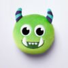 Home Decor~RESTEAZZZ GREEN MONSTARZ SUPER SOFT PLUSH TRAVEL CUSHION PILLOW & EYE MASK