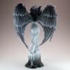 Fairy Collection~Gothic Dark Angel Fairy With Feather Wings Figurine Statue 13" High Resin New