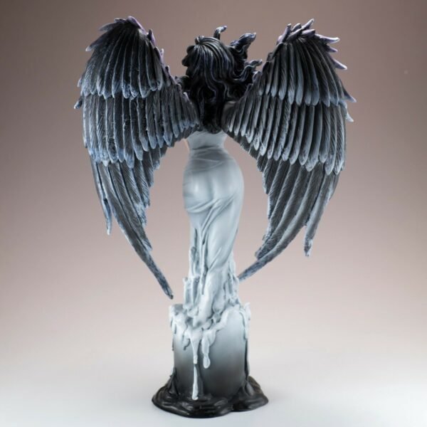 Fairy Collection~Gothic Dark Angel Fairy With Feather Wings Figurine Statue 13" High Resin New
