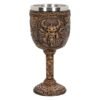 Magicun Giftware~Norse God Odin Goblet Valhalla Viking Myth Chalice Bronzed Wine Cup Gift Decor
