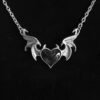 Alchemy Gothic - BLACKSOUL - Necklace / gothic Devil Horns Wings Pendant