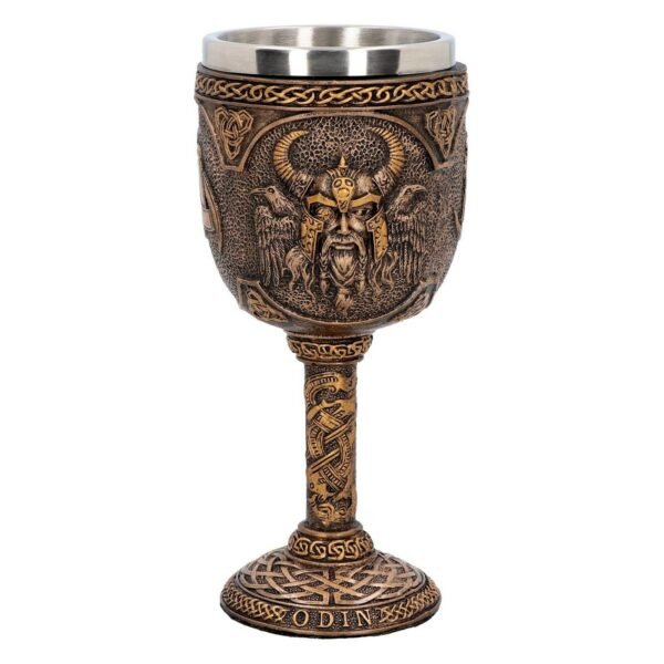 Magicun Giftware~Norse God Thor Odin Loki Valkyrie Goblet Collection Bronzed Gift Wine Cup