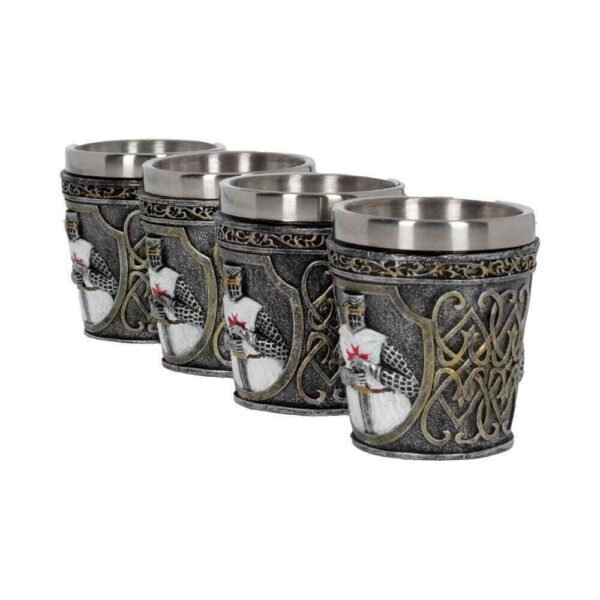 Magicun Giftware~Templars Shot Glass (Set Of 4) 6.5cm Medieval Shotglass