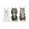 Magicun Giftware~Three Wise Monkeys Figurines Animals Decor See Hear Speak No Evil Ornament Gift