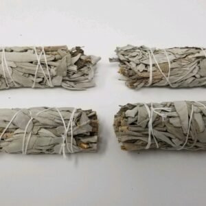 Palo Santo & Sage~4X White Sage Smudge Sticks / Wands 4 - 5 " Negativity Removal