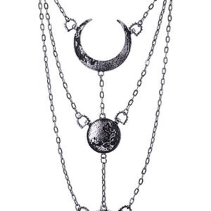 s-l1600_d2c8877e-a2df-4b22-9688-e6edcd07dd2c MOON PHASES Necklace - Silver / Goth, Occult, Rock Fashion
