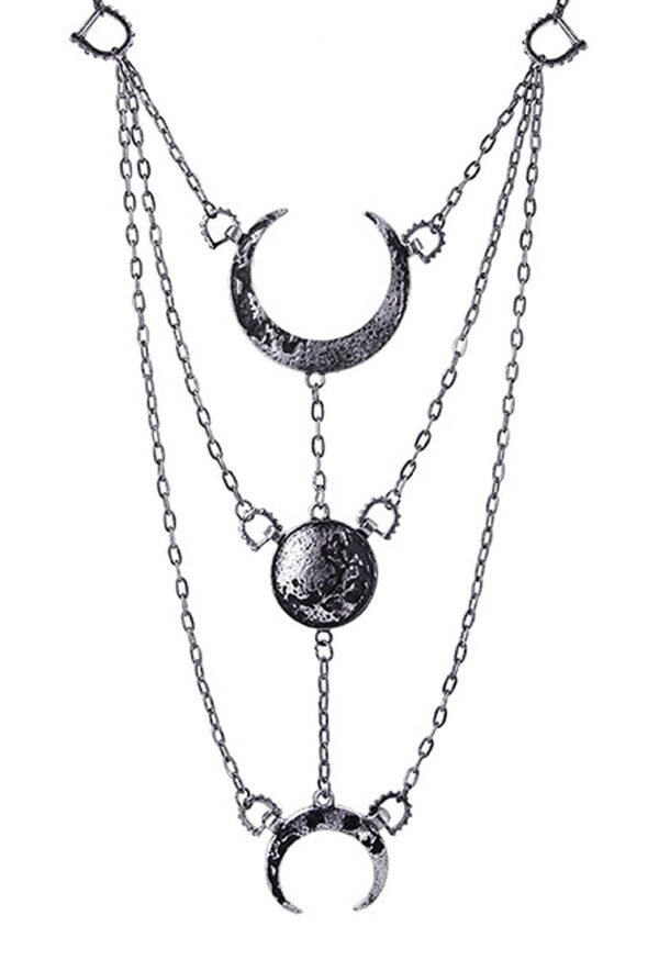 MOON PHASES Necklace - Silver / Goth, Occult, Rock Fashion
