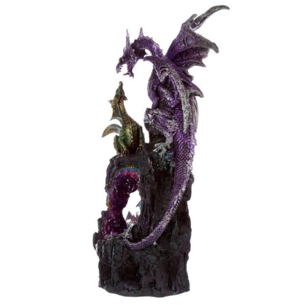 Collectable design~Dark Legends Power of the Crystal Amethyst Dragon Figurine Fantasy Ornament