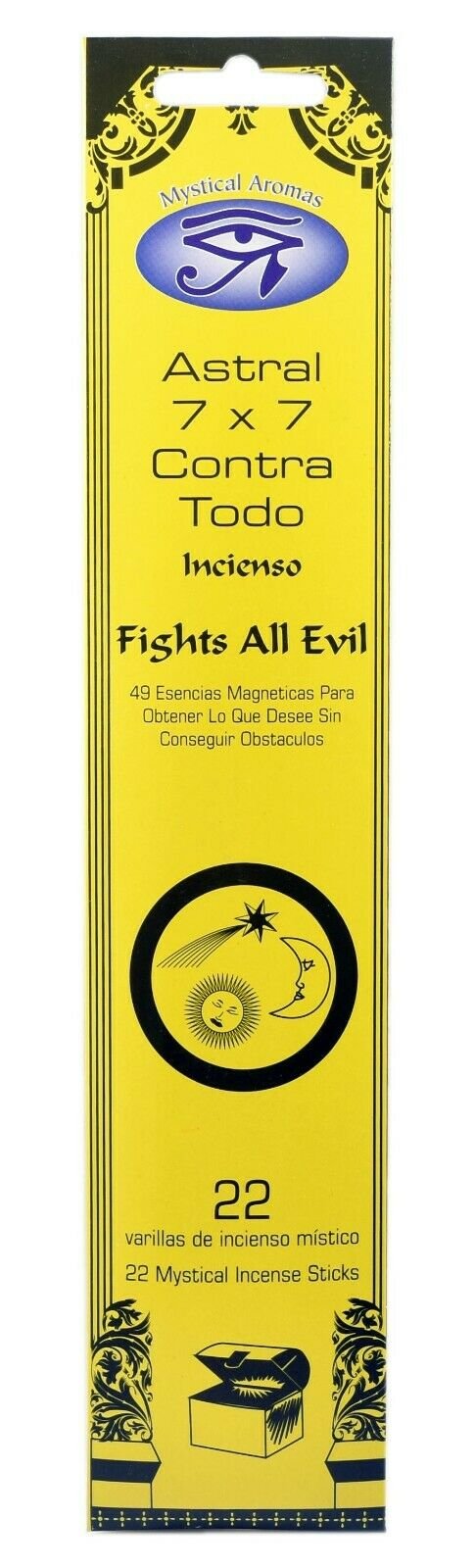 【Incense】7X7 FIGHTS ALL EVIL CONTRA TODO ASTRAL MYSTICAL INCENSE STICKS (22 PK) 10" LONG