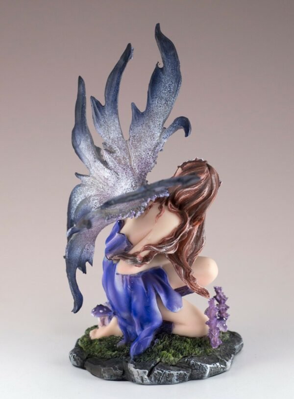 Fairy Collection~Purple Fairy Figurine Statue With Crystal Ball 7.25" High Resin New In Box