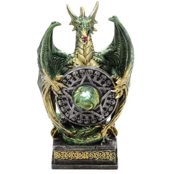 Home Decor~LED Mystical Vortex Dark Legends Dragon Figurine Collectable Ornament Figurine