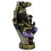 Home Decor~Purple, Gold and Black Ganesh in Hand Lotus Tea Light Candle Holder - 18cm Tall