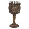 Magicun Giftware~Norse Myth Valkyrie Goblet Valhalla Lady Viking Chalice Bronzed Gift Decor