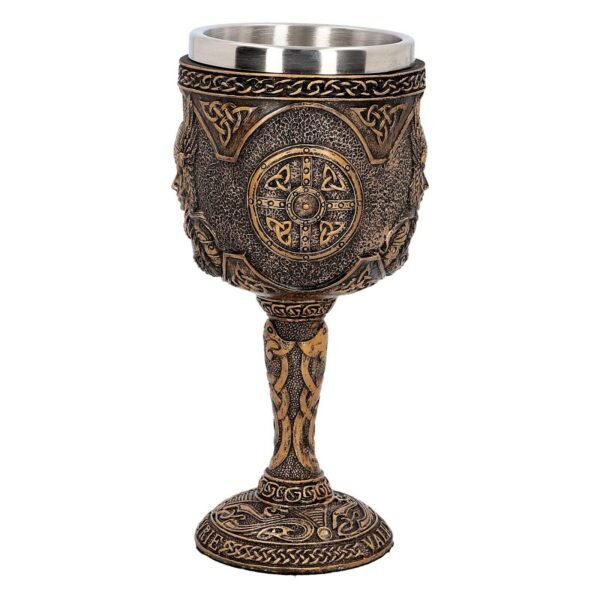 Magicun Giftware~Norse Myth Valkyrie Goblet Valhalla Lady Viking Chalice Bronzed Gift Decor