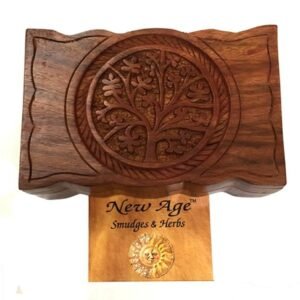 Wicca & Paganism~New Age Imports Tree of Life Wooden Box, 4 x 6-Inches, New, Free Ship