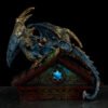 Collectable design~Stained Glass Window Roof Top LED Dark Legends Dragon Figurine