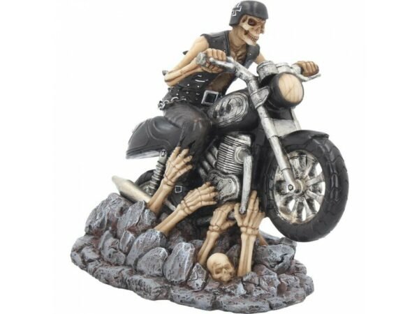 Magicun Giftware~Skeleton on Motorbike Dragon Hell Rider Biker Ornament Figurine