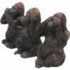 Magicun Giftware~Three Wise Monkeys Figurines Animals Decor See Hear Speak No Evil Ornament Gift