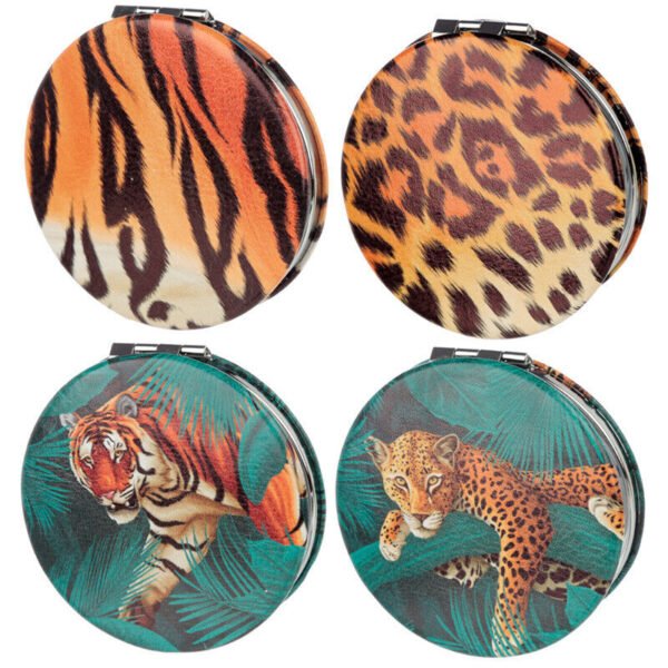 Collectable design~Animal Print Big Cat Spots and Stripes Compact Cosmetic Mirror